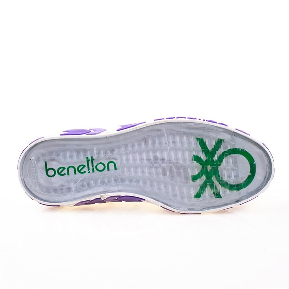 Benetton Lila Kadın Çizgili Spor Ayakkabı BN-30620