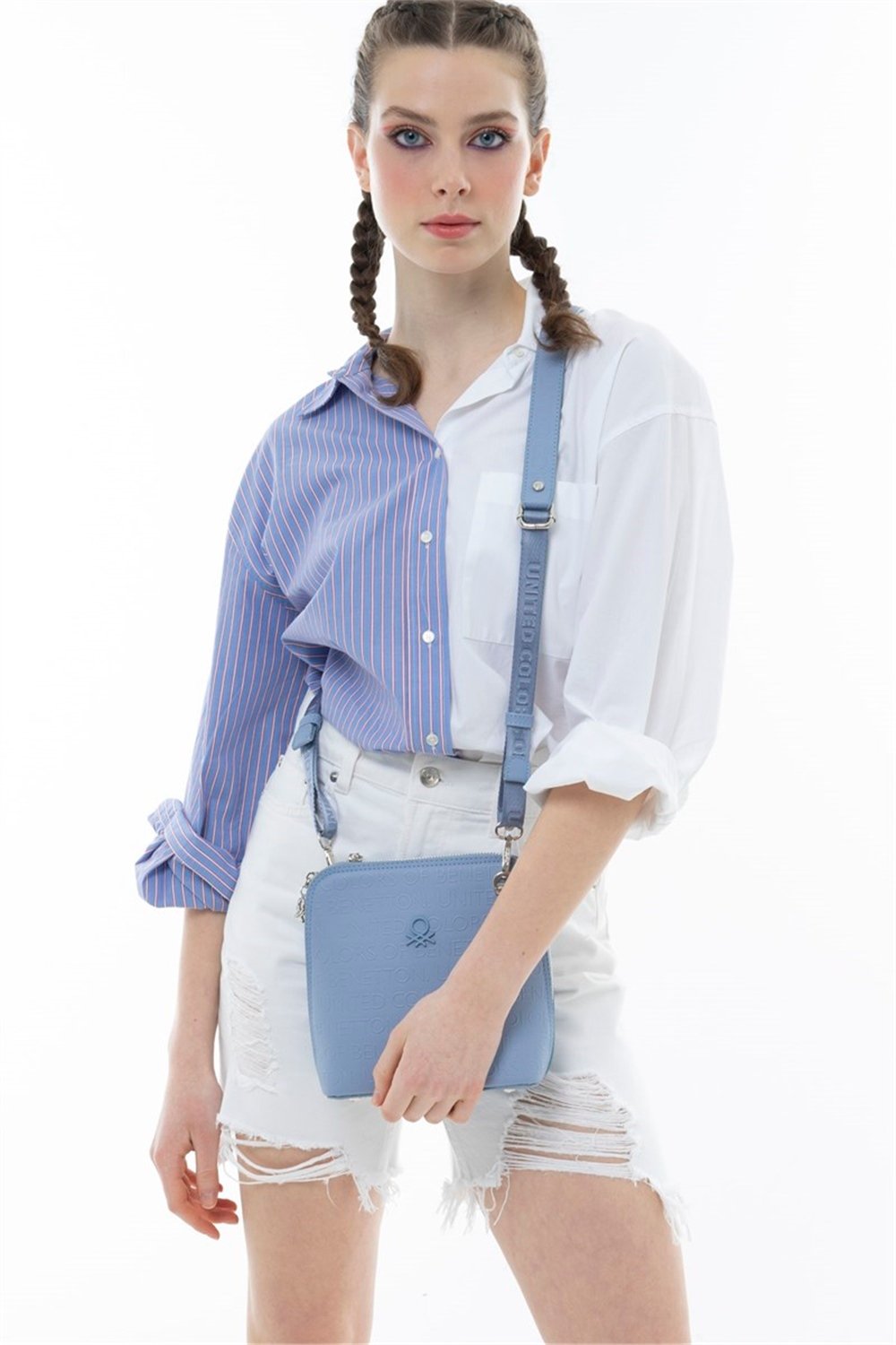 Benetton Mavi Kadın Çapraz Çanta BNT 623