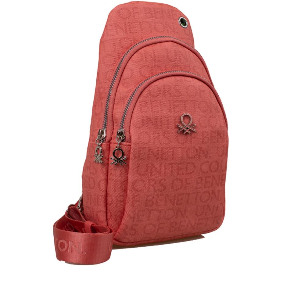 Benetton Mercan  BNT 1286 Eskitme Monogram Kadın Vücut Çantası