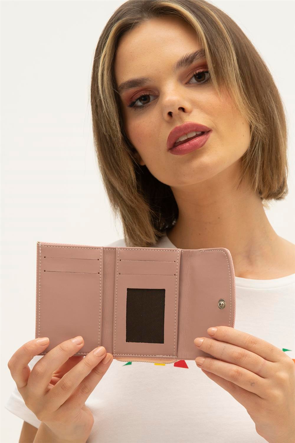 Benetton Pudra  Nano Kadın Küçük Boy Cüzdan BNT 1299