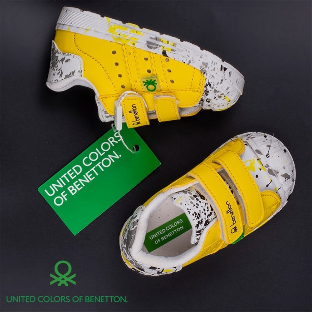 Benetton Sarı Bebe Cırtlı Spor Ayakkabı BN-1017