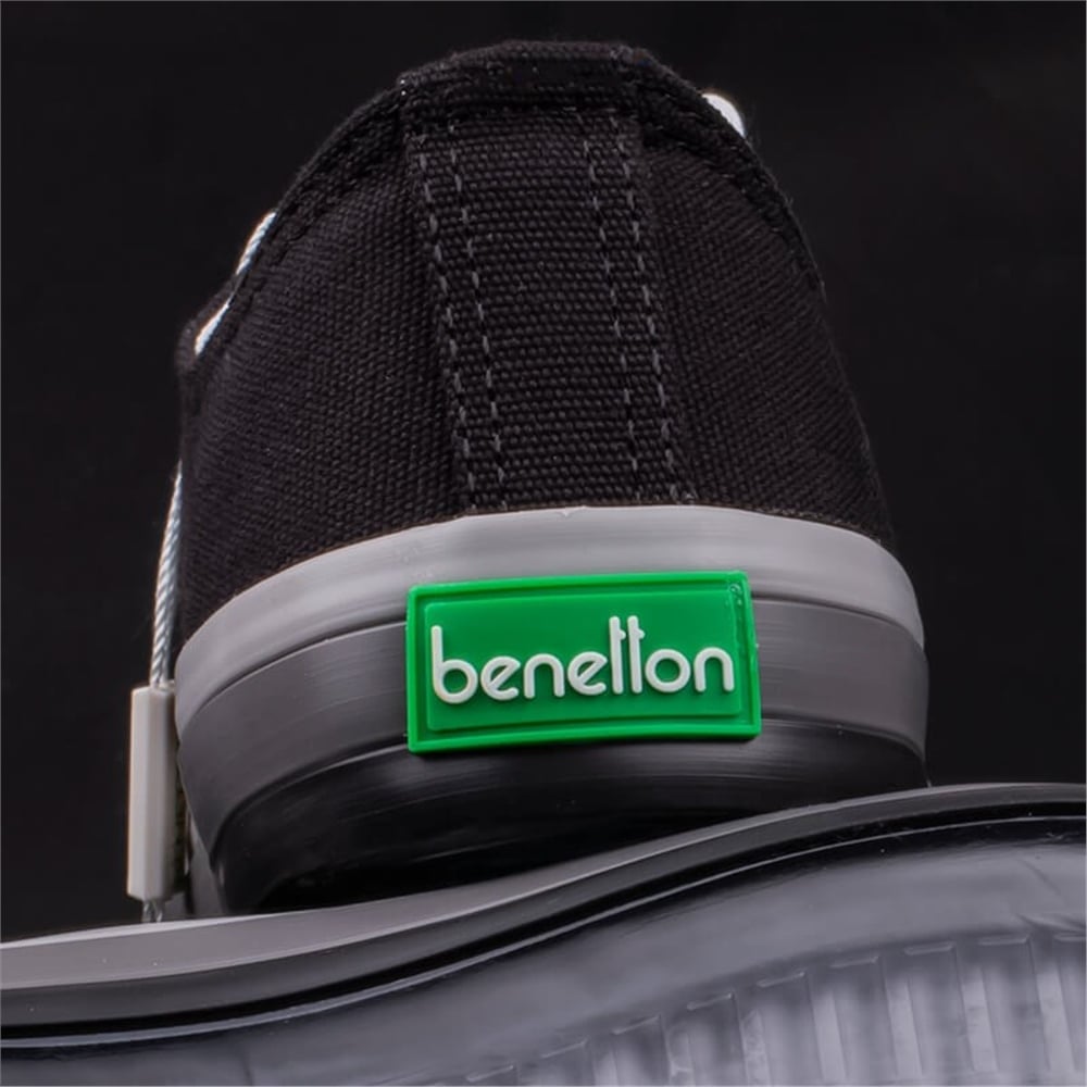 Benetton Siyah Erkek Kısa Keten Spor Ayakkabı BN-30176