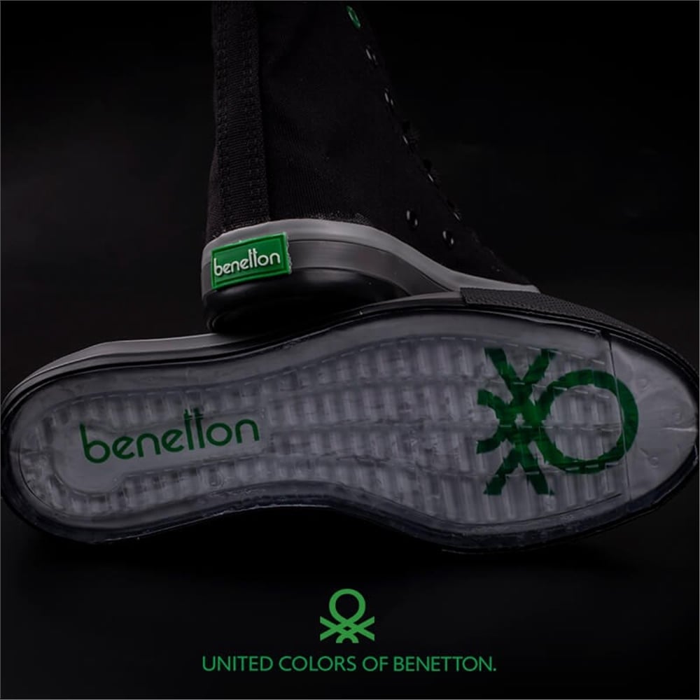 Benetton Siyah Erkek Uzun Spor Ayakkabı