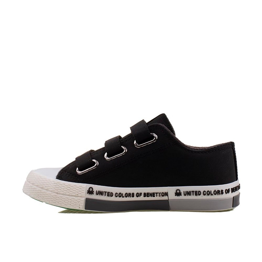 Benetton Siyah Unisex Cırtlı Mevsimlik Sneaker