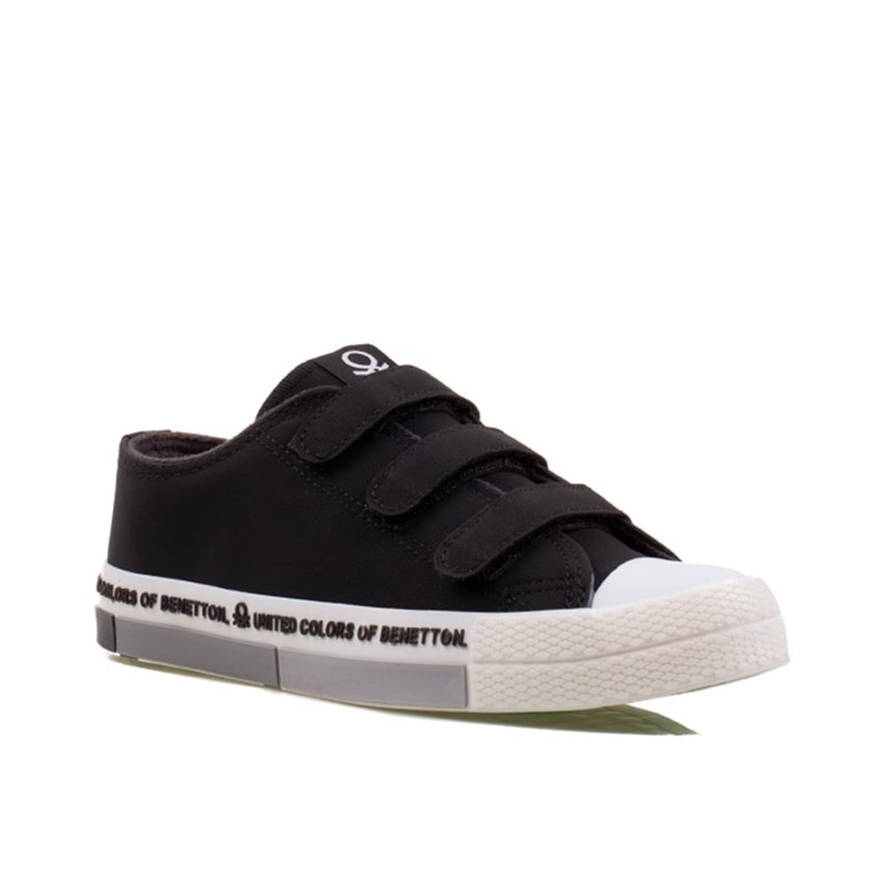 Benetton Siyah Unisex Cırtlı Mevsimlik Sneaker
