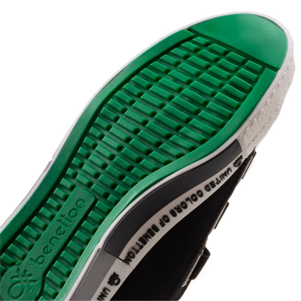 Benetton Siyah Unisex Cırtlı Mevsimlik Sneaker