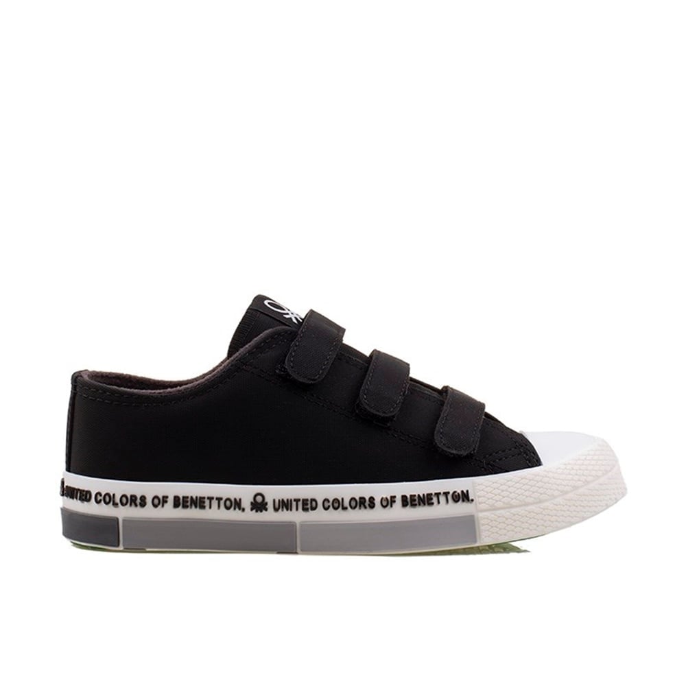 Benetton Siyah Unisex Cırtlı Mevsimlik Sneaker