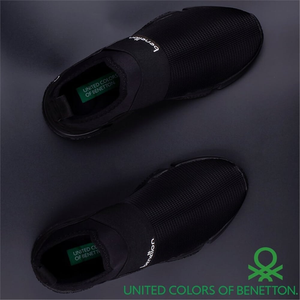 Benetton Siyah Unisex Hafif Esnek Yazlık Spor Ayakkabı