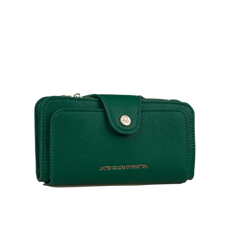 Benetton Yeşil  Sofline Kadın Deri Geniş Cüzdan BNT 1443