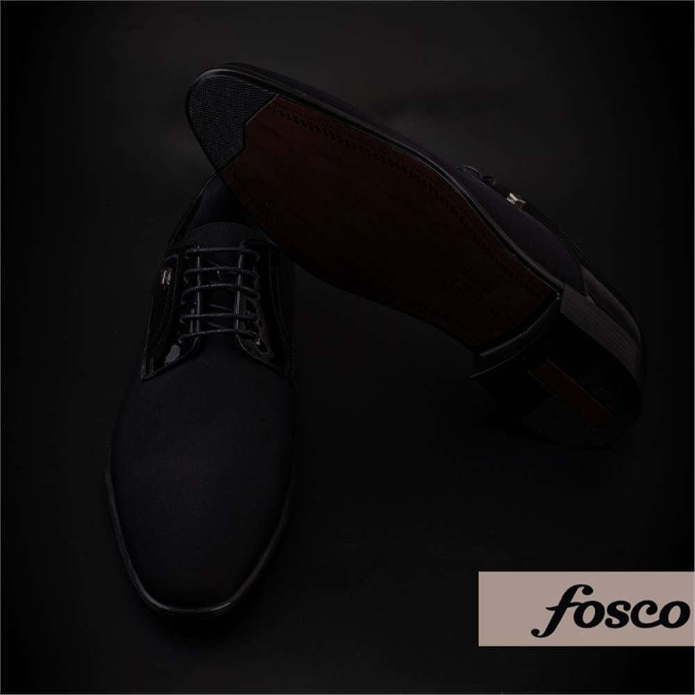 Fosco Siyah  Saten Özel Üretim Erkek Klasik Ayakkabı