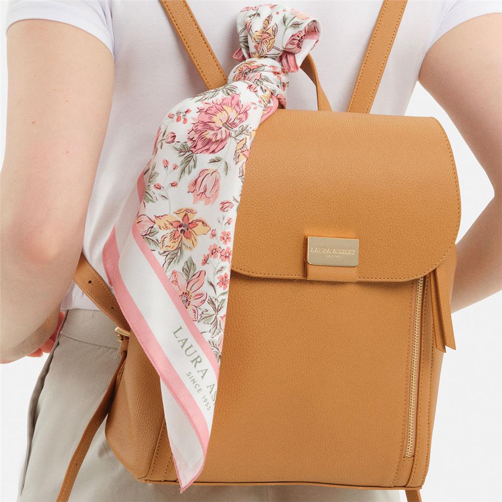 Laura Ashley Taba  Büyük Boy Kadın Şal Detaylı Sırt Çantası