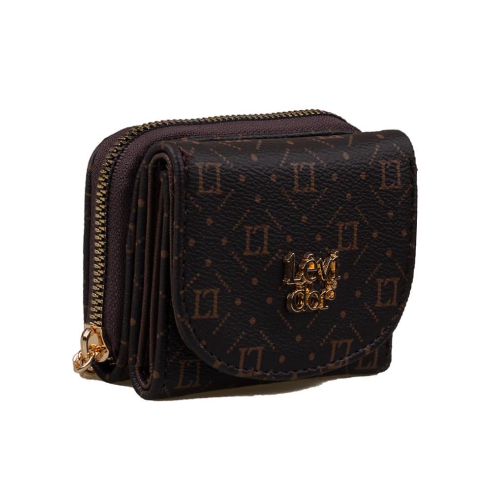 Levidor Kahverengi  Küçük Boy Monogram Kadın Cüzdan