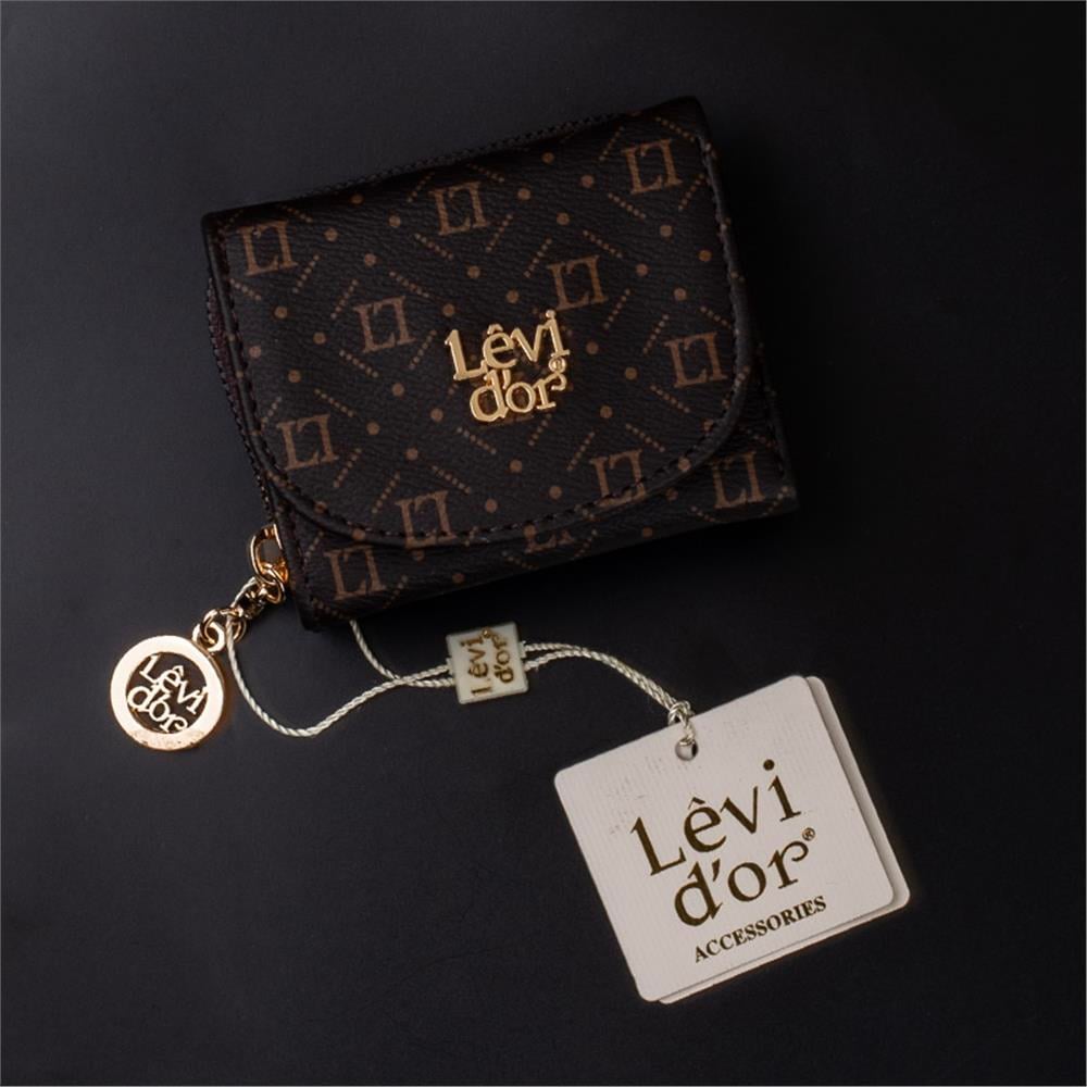 Levidor Kahverengi  Küçük Boy Monogram Kadın Cüzdan