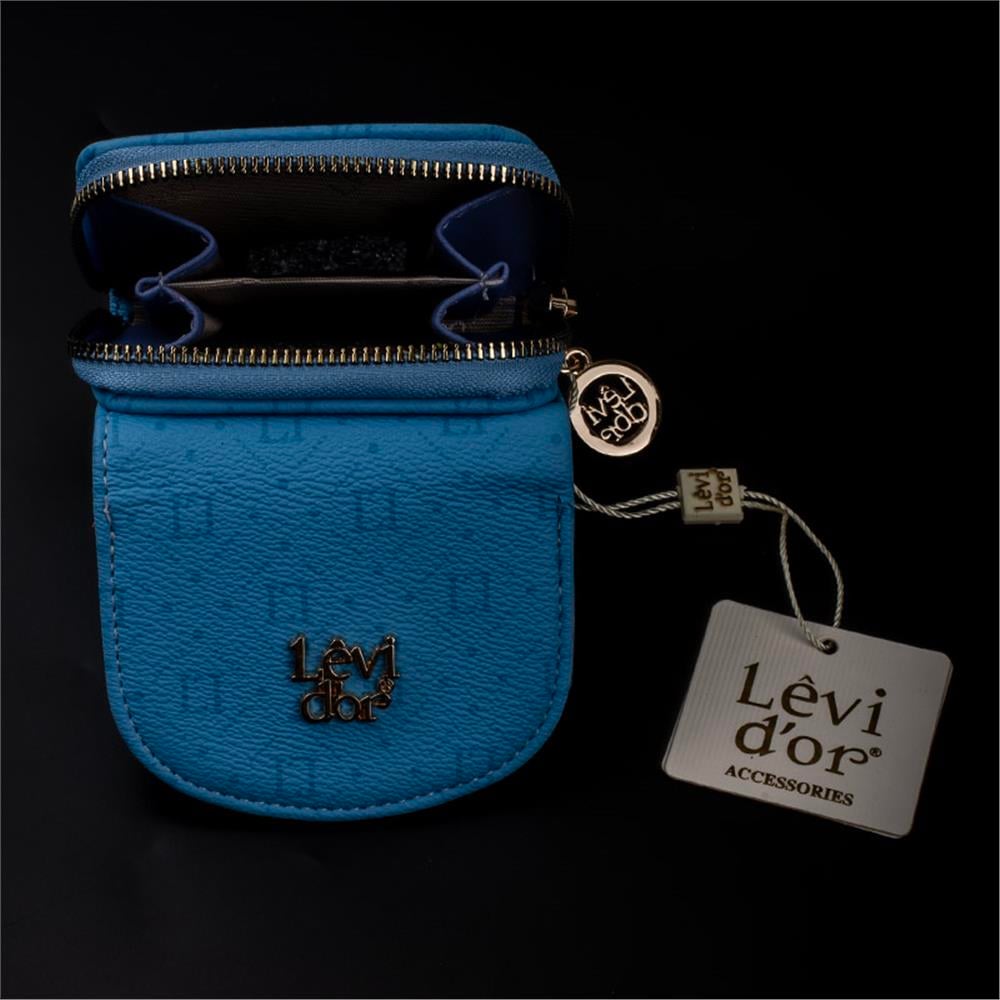 Levidor Mavi  Küçük Boy Monogram Kadın Cüzdan