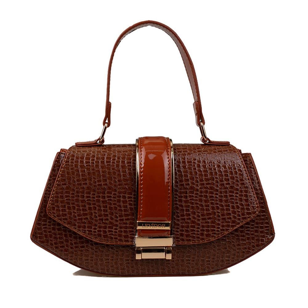 Levidor Taba  Rugan Crocodile Kadın Lüx El Çantası