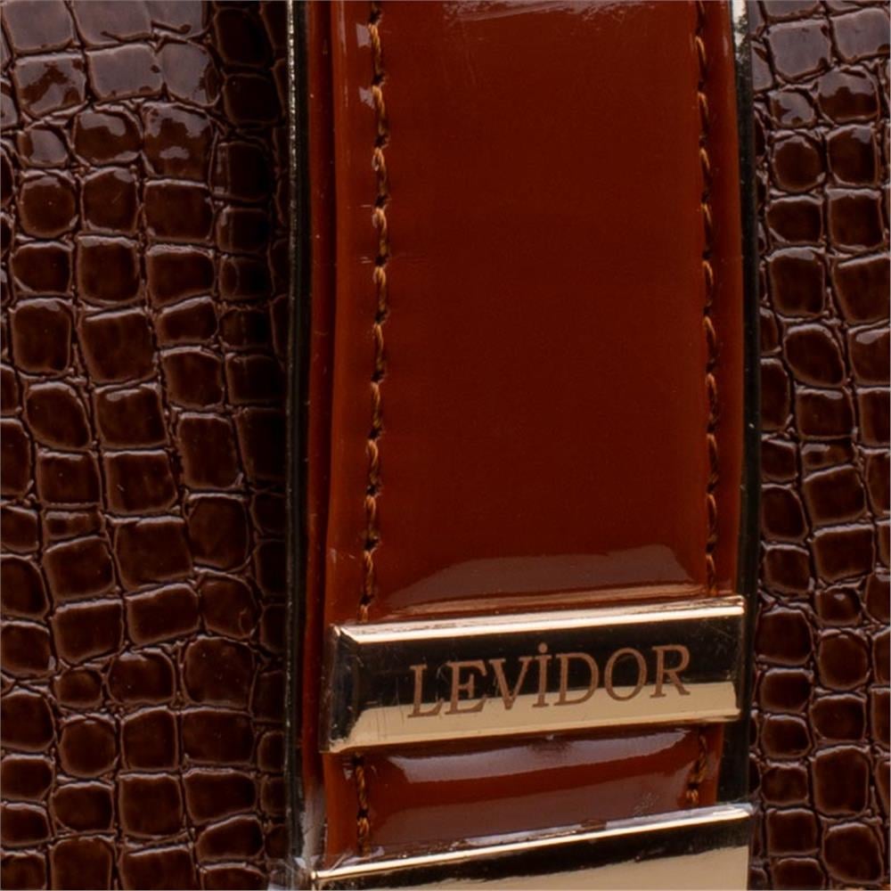 Levidor Taba  Rugan Crocodile Kadın Lüx El Çantası