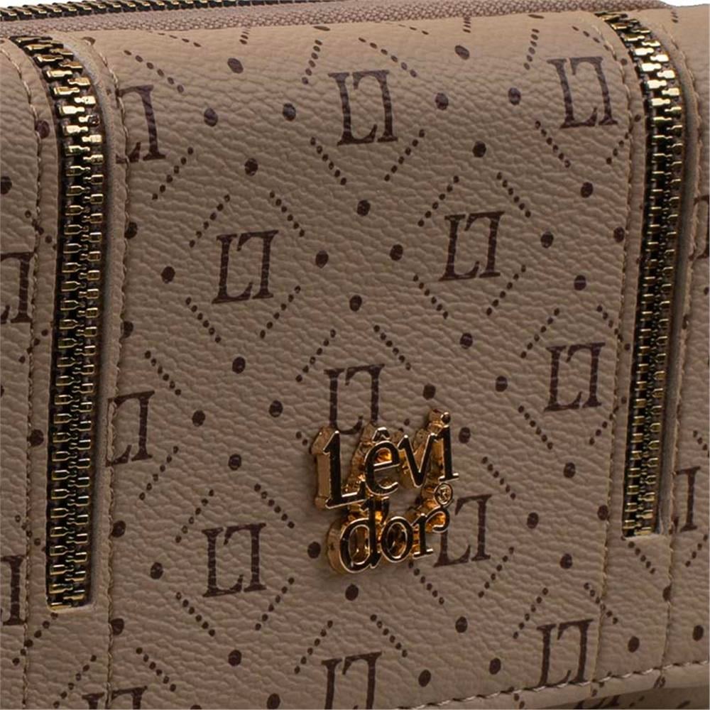 Levidor Vizon  Fermuar Detaylı Monogram Kadın Cüzdan