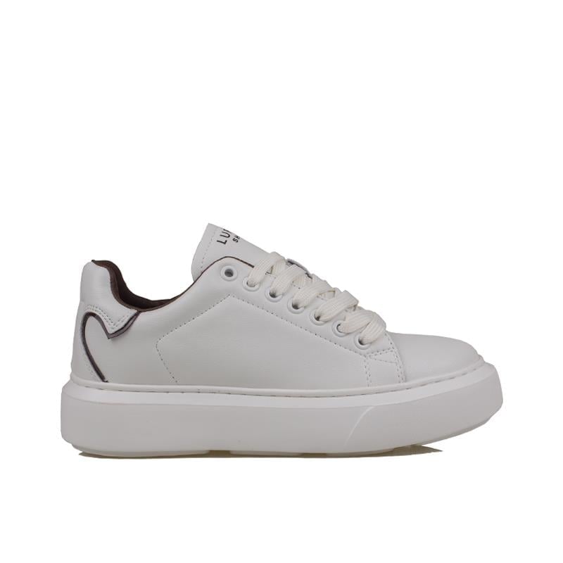 Lufian Beyaz  Amy Hakiki Deri Kadın Sneaker