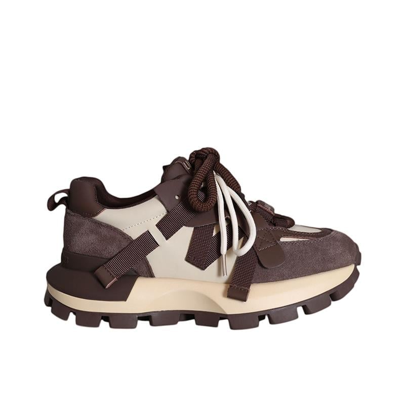 Lufian Kahverengi  Yoko Kadın Deri Sneaker