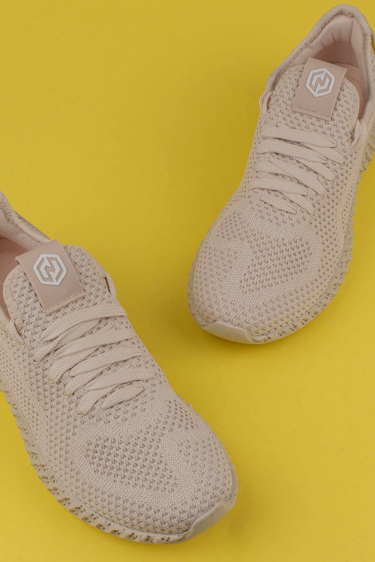 M2S Bej  Nest Unisex Yazlık Ultra Hafif  Esnek Sneaker 