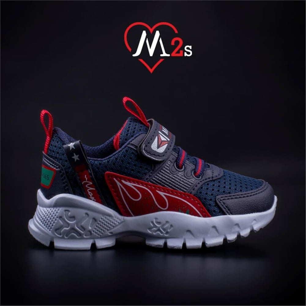 M2S Kırmızı Çocuk Cırtlı Spor Ayakkabı