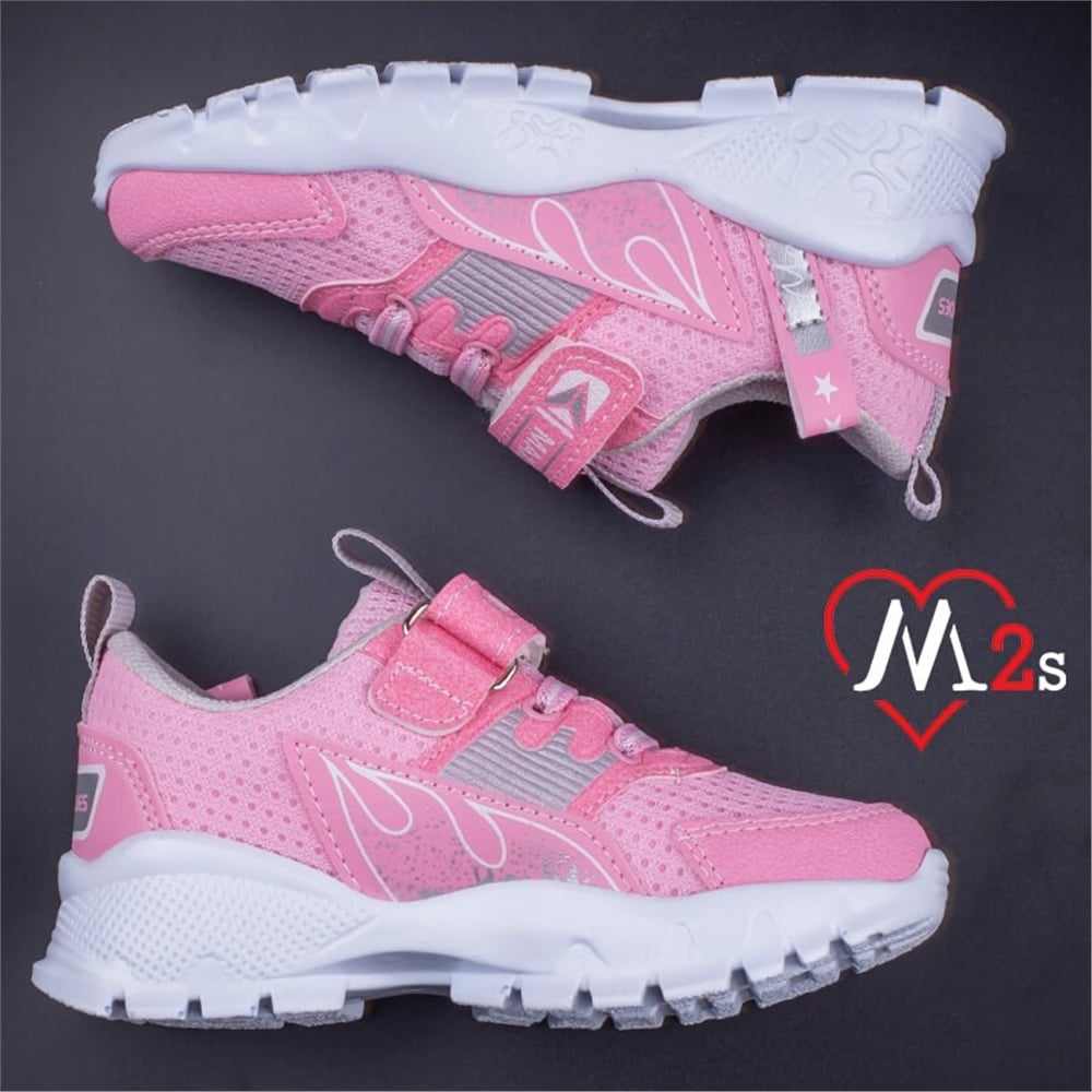 M2S Pembe Çocuk Cırtlı Spor Ayakkabı