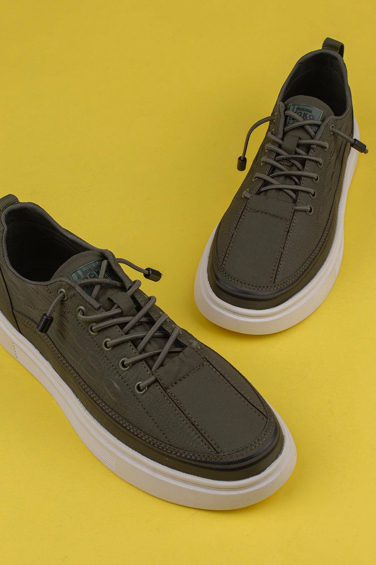M2S Yeşil  Giza Lastikli Erkek Sneaker
