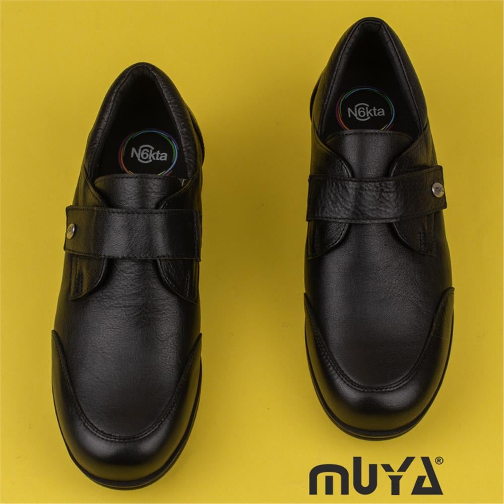 Muya Siyah  Hafif Dolgu Kadın Kışlık 6 Noktalı Comfort Ayakkab