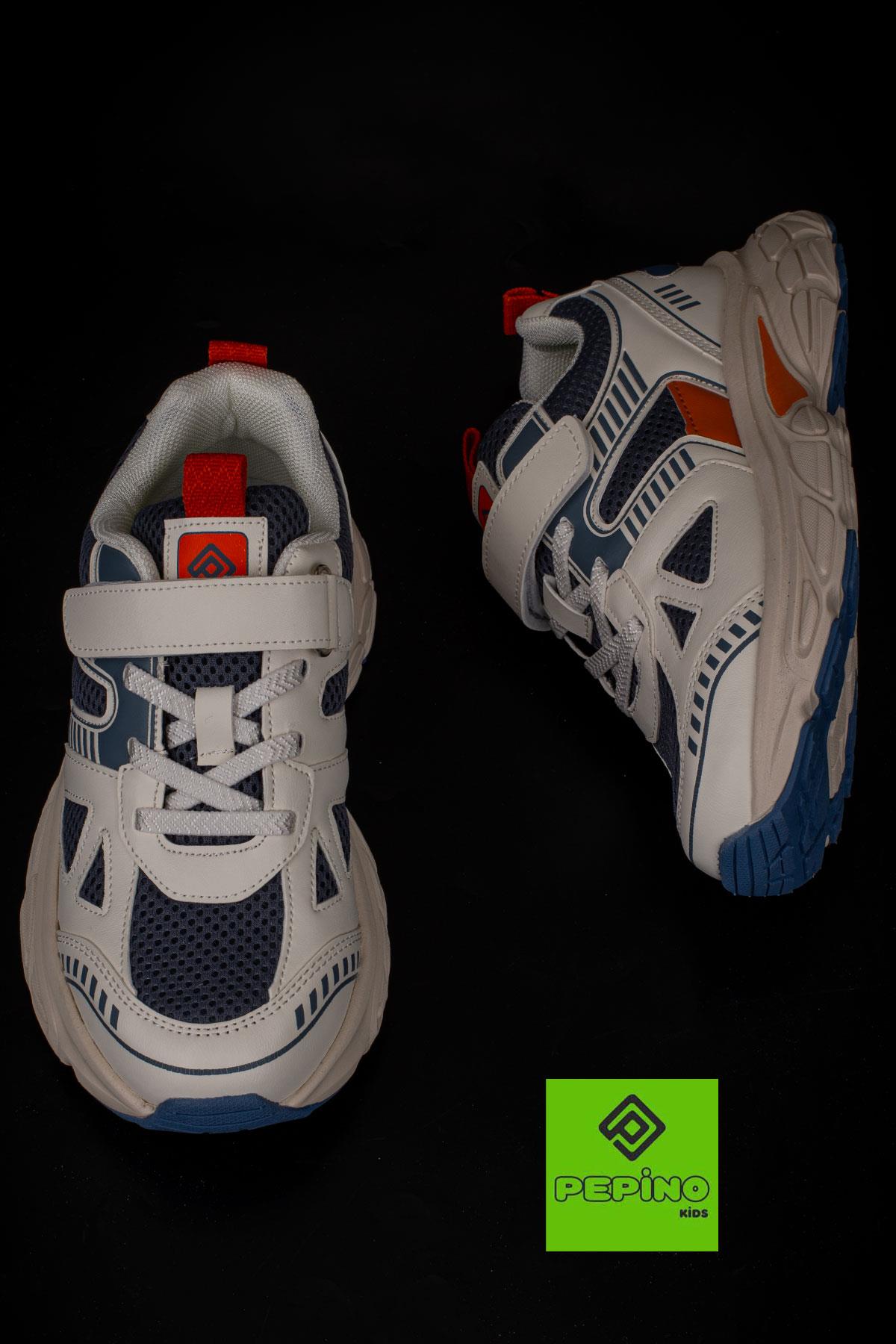 Pepino Krem  Kalın Kaymaz Taban Hafif Çocuk Sneaker