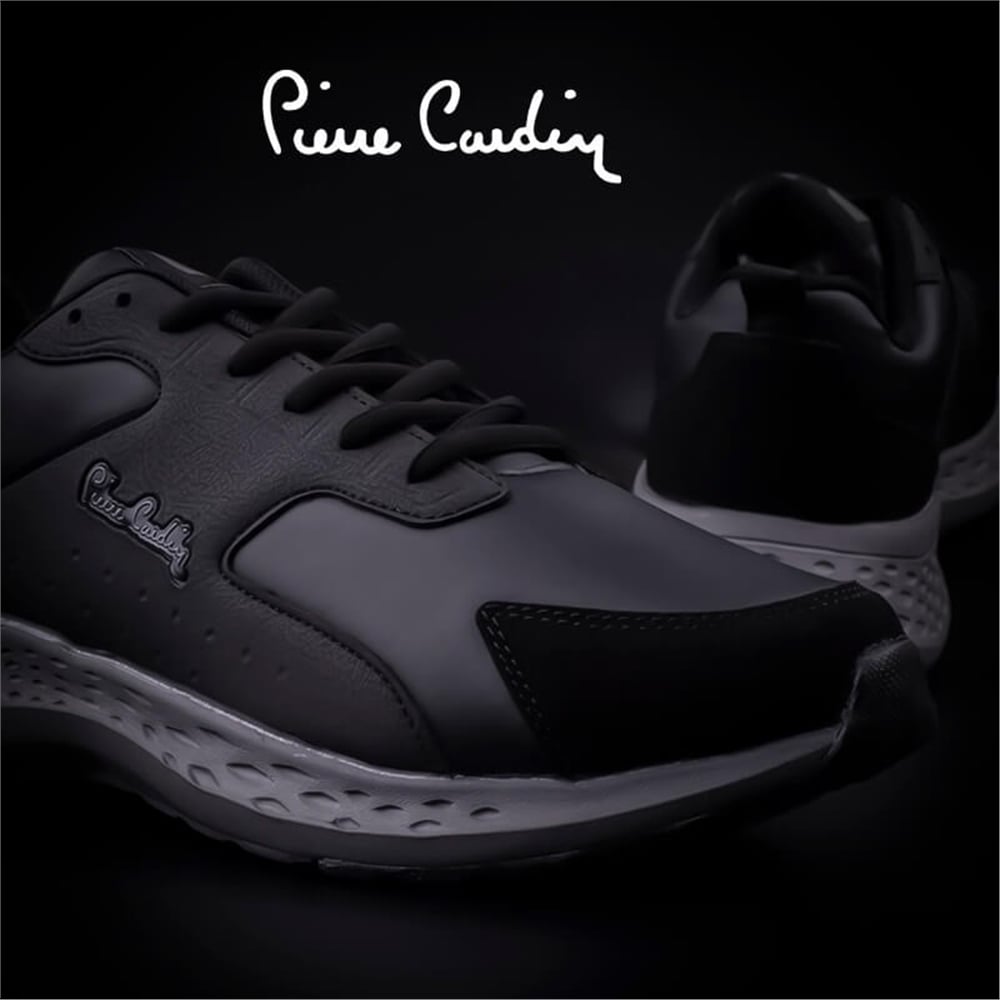 Pierre Cardin Siyah Erkek Confortable Suni Deri Spor Ayakkabı