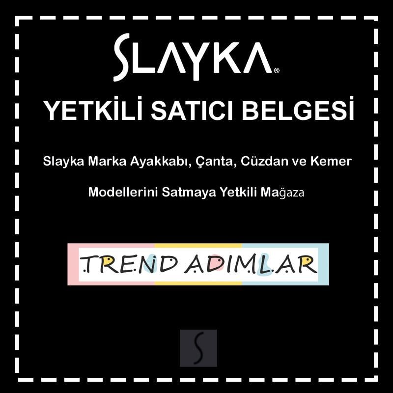Slayka Siyah  Hafif Hakiki Deri Bağcıksız Casual Ayakkabı