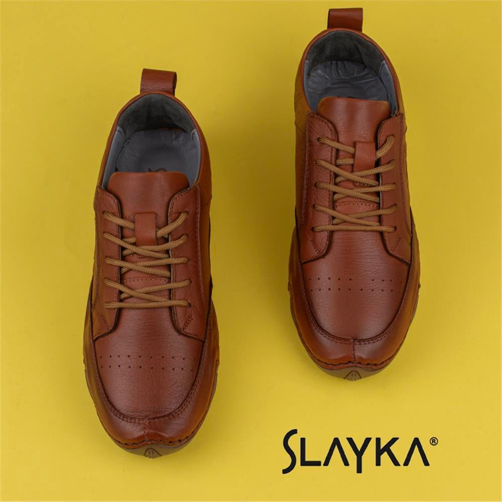 Slayka Taba  Rollo Two Hakiki Deri Gündelik Ayakkabı