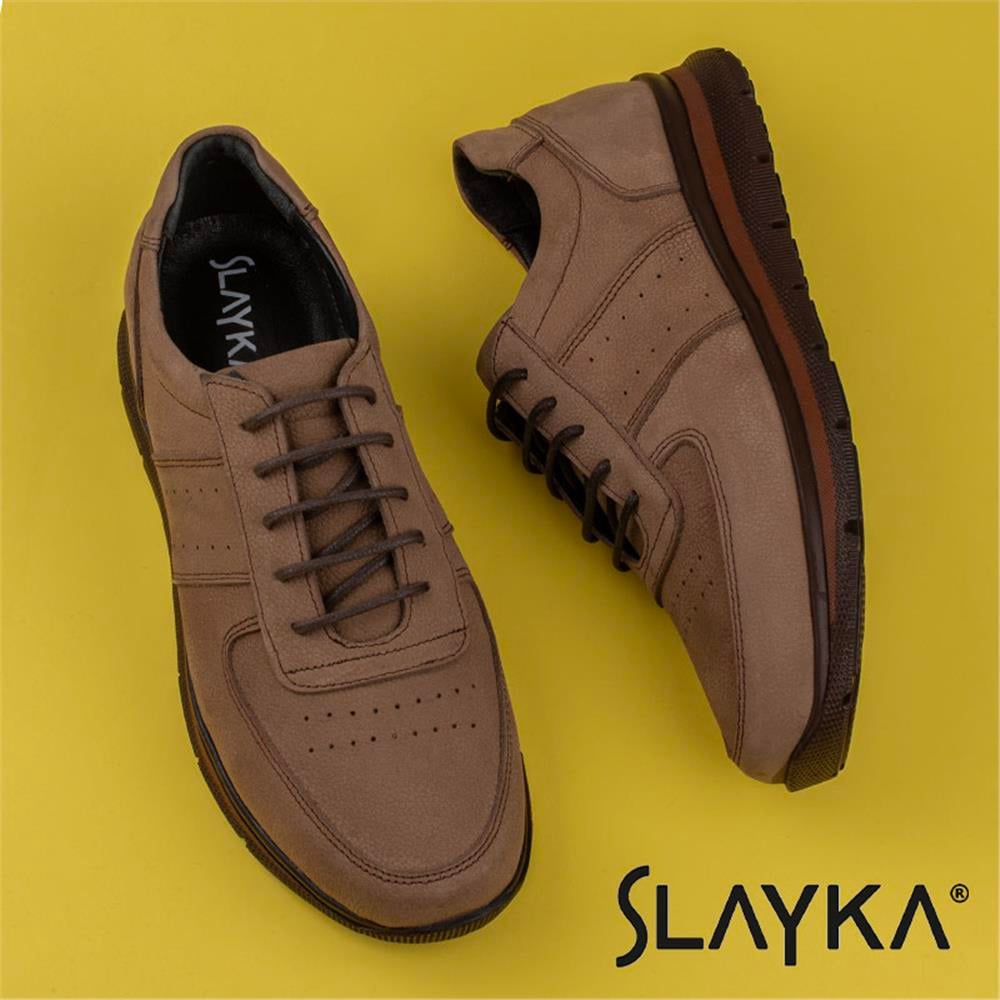 Slayka Vizon  Hakiki Nubuk Deri Dainty Erkek Günlük Ayakkabı