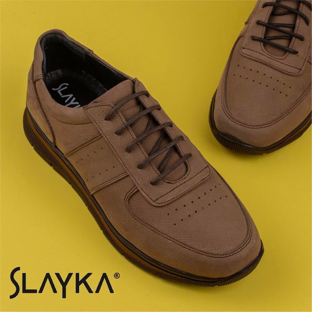 Slayka Vizon  Hakiki Nubuk Deri Dainty Erkek Günlük Ayakkabı