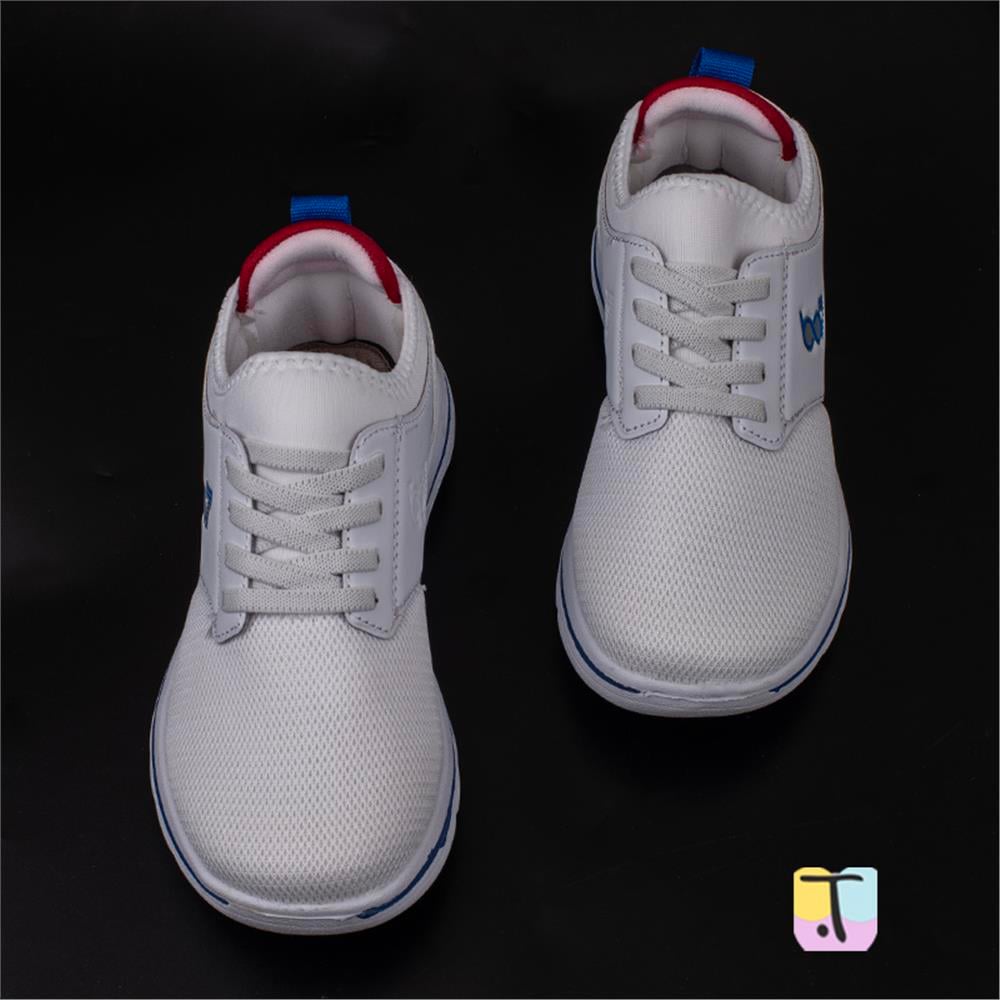 Trend Adımlar Beyaz  Hafif Faylon Memory Foam Lastikli Çocuk Sneaker