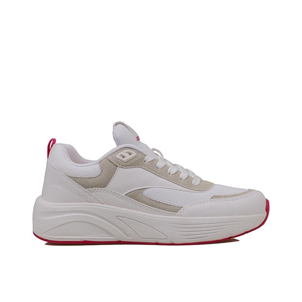 Trend Adımlar Beyaz  Unisex Kalın Taban Comfortable Sneaker