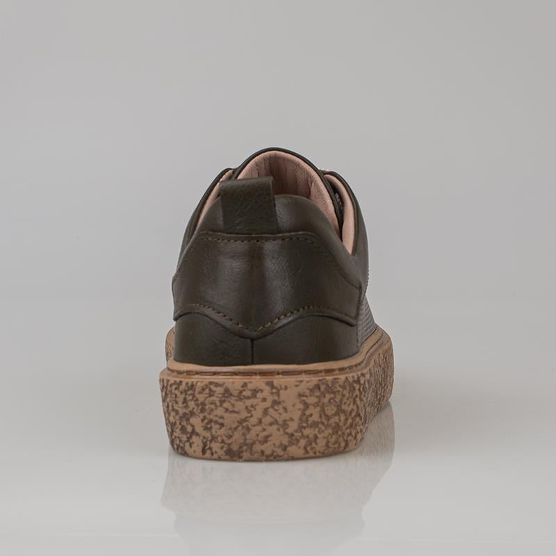 Trend Adımlar Haki  Opi Hakiki Deri Kadın Sneaker