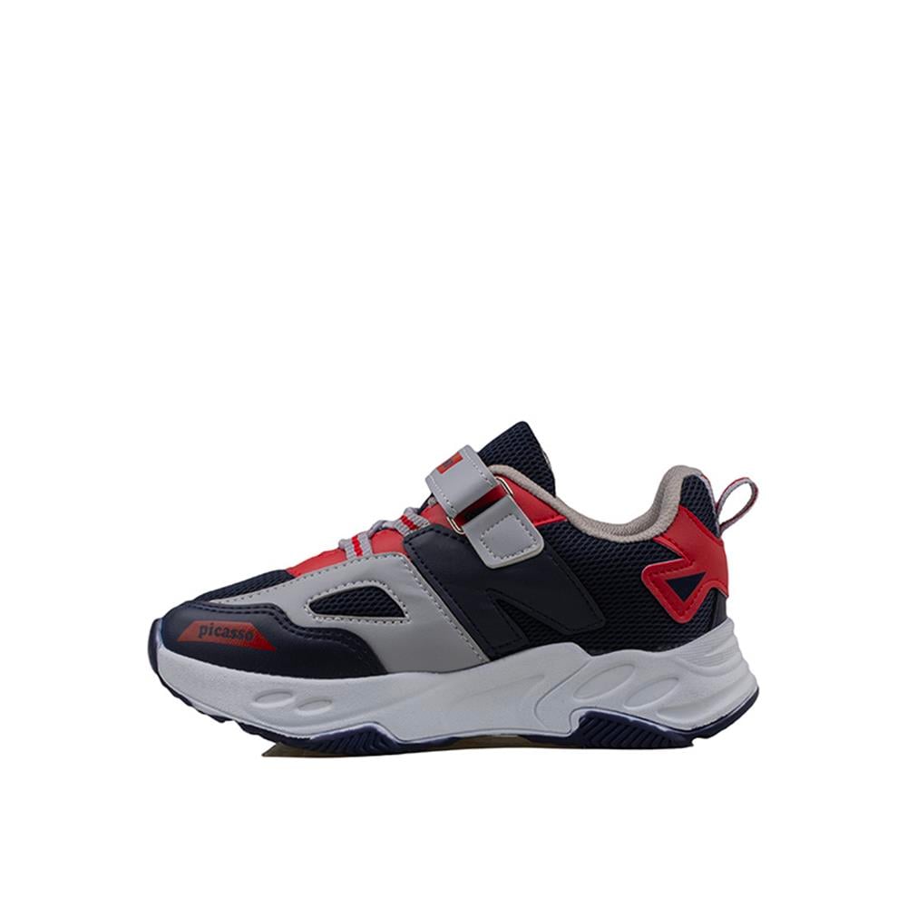 Trend Adımlar Lacivert  Renkli Dokulu Unisex Çocuk New Force Spor Ayakkabı