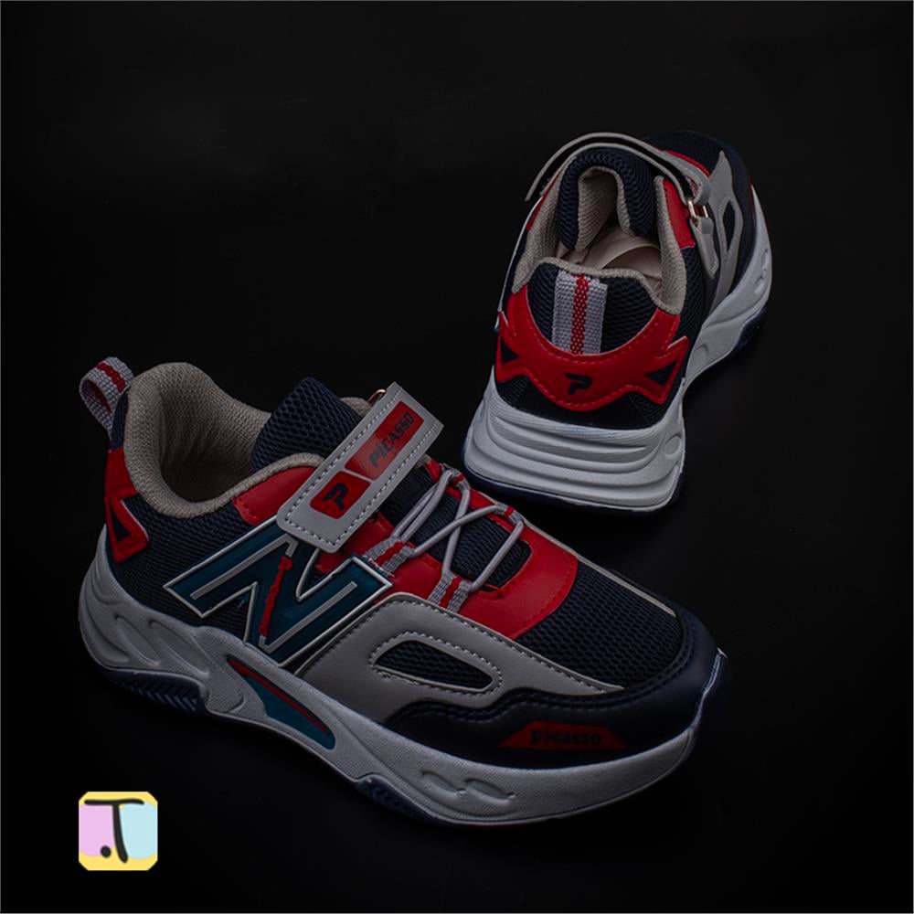 Trend Adımlar Lacivert  Renkli Dokulu Unisex Çocuk New Force Spor Ayakkabı