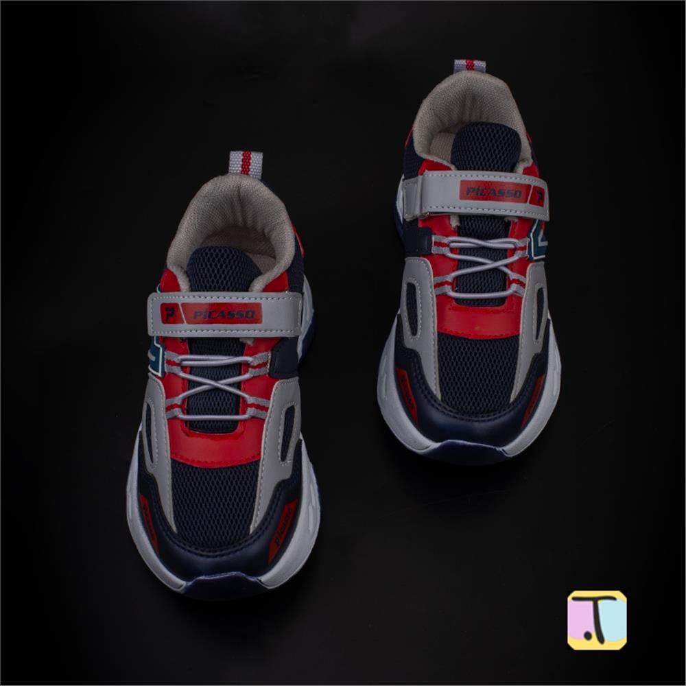 Trend Adımlar Lacivert  Renkli Dokulu Unisex Çocuk New Force Spor Ayakkabı