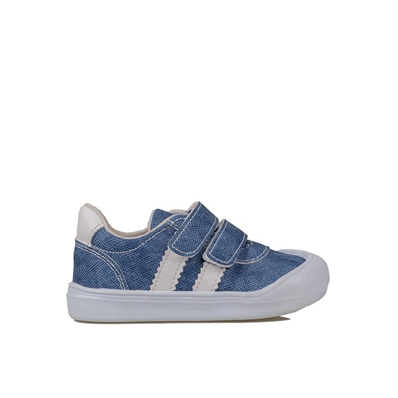 Trend Adımlar Mavi  Cırt Cırtlı Kaymaz Taban Erkek İlk Adım Sneaker