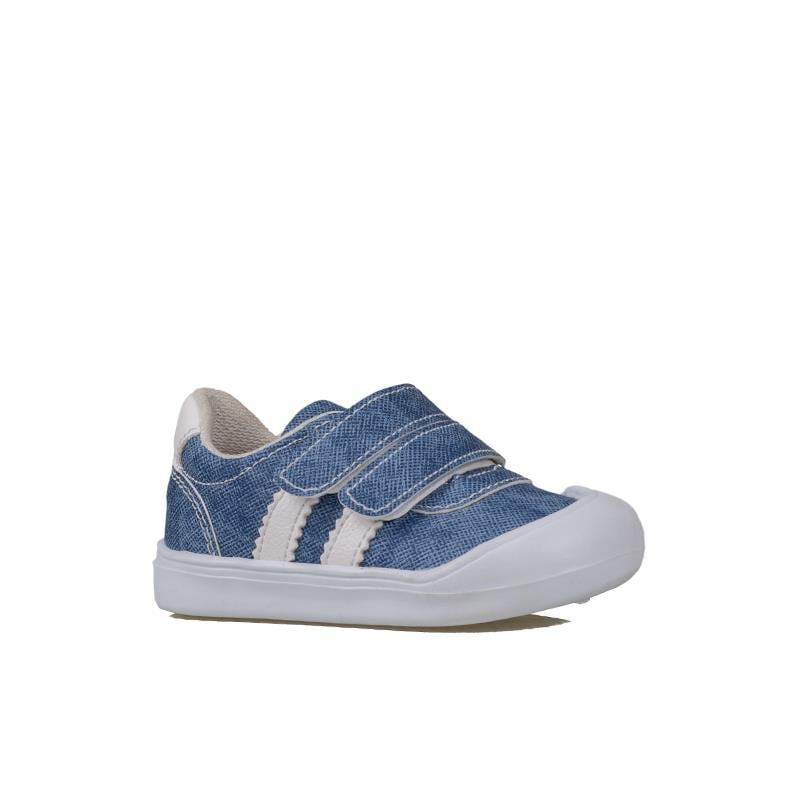 Trend Adımlar Mavi  Cırt Cırtlı Kaymaz Taban Erkek İlk Adım Sneaker