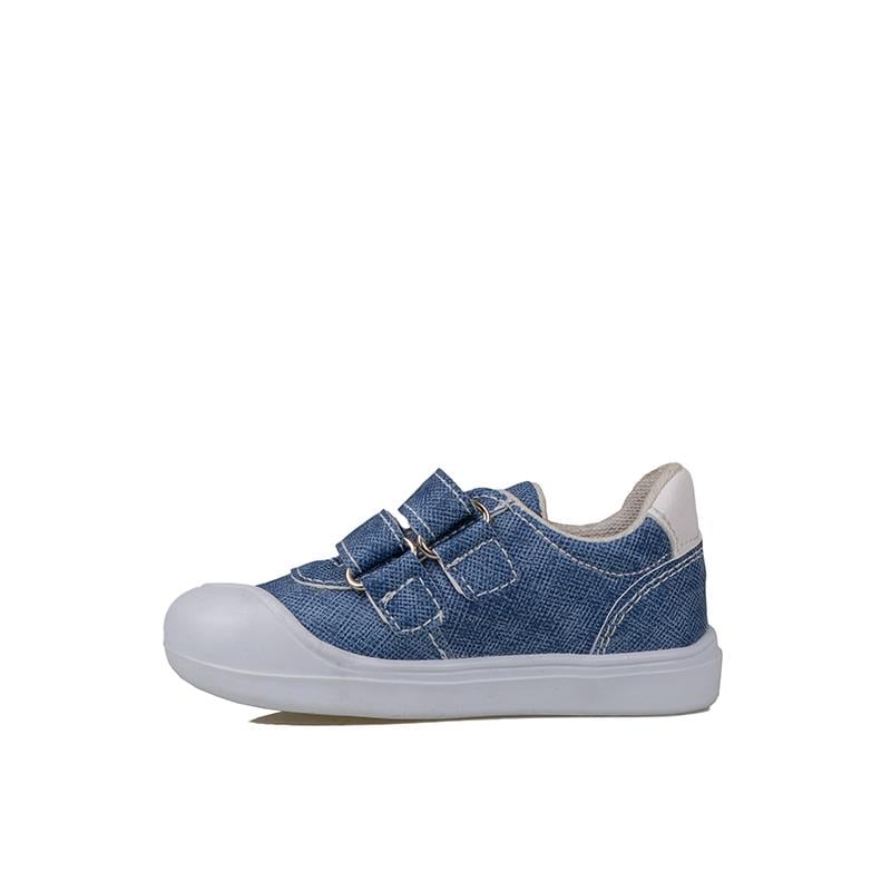 Trend Adımlar Mavi  Cırt Cırtlı Kaymaz Taban Erkek İlk Adım Sneaker