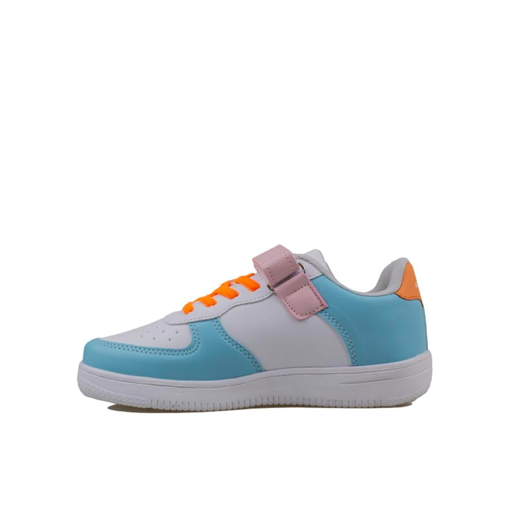 Trend Adımlar Mavi  Suni Deri Mevsimlik Filet Unisex Çocuk Sneaker