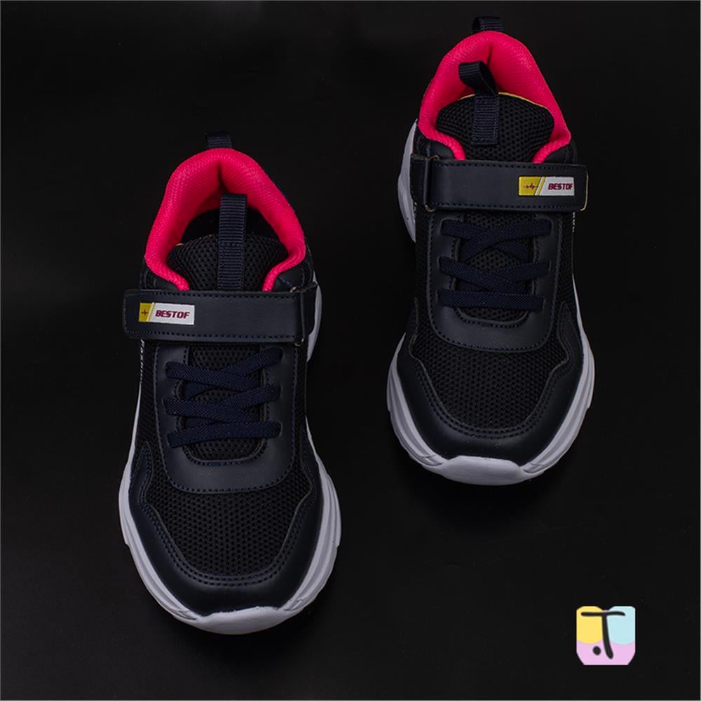 Trend Adımlar Pembe  Kalın Hafif Comfortable Unisex Çocuk Sneaker
