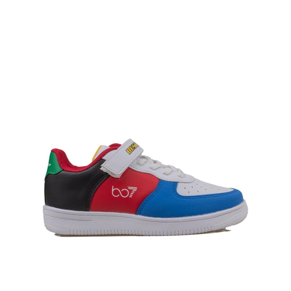 Trend Adımlar Saks Mavi  Suni Deri Mevsimlik Filet Unisex Çocuk Sneaker