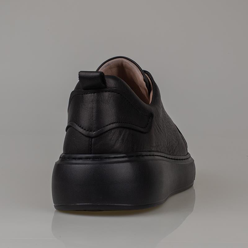 Trend Adımlar Siyah  Aura Kadın Hakiki Deri Sneaker