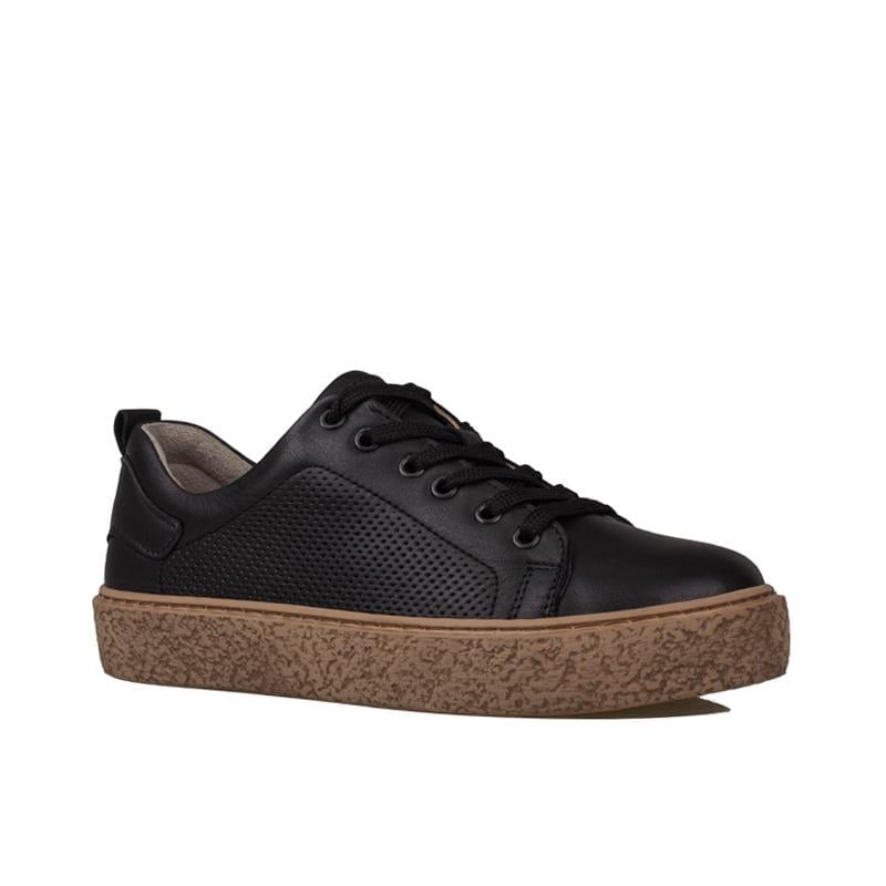 Trend Adımlar Siyah  Opi Hakiki Deri Kadın Sneaker