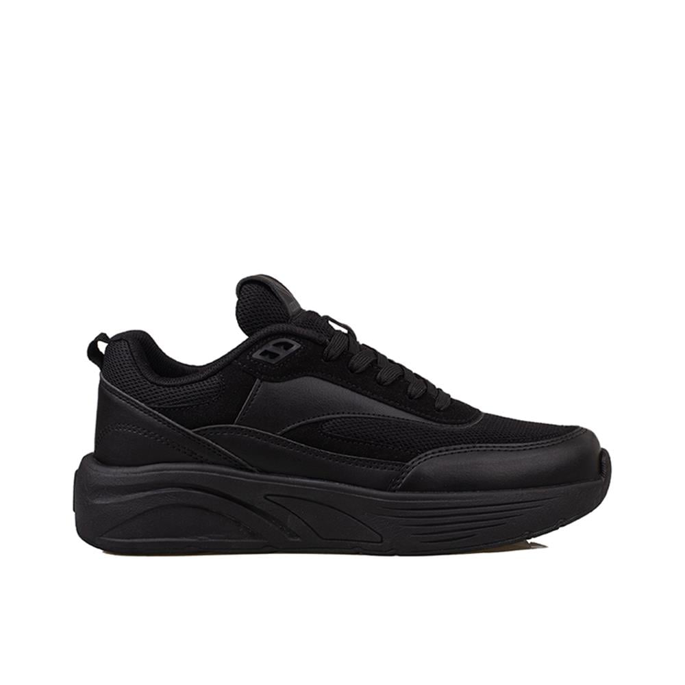 Trend Adımlar Siyah  Unisex Kalın Taban Comfortable Sneaker