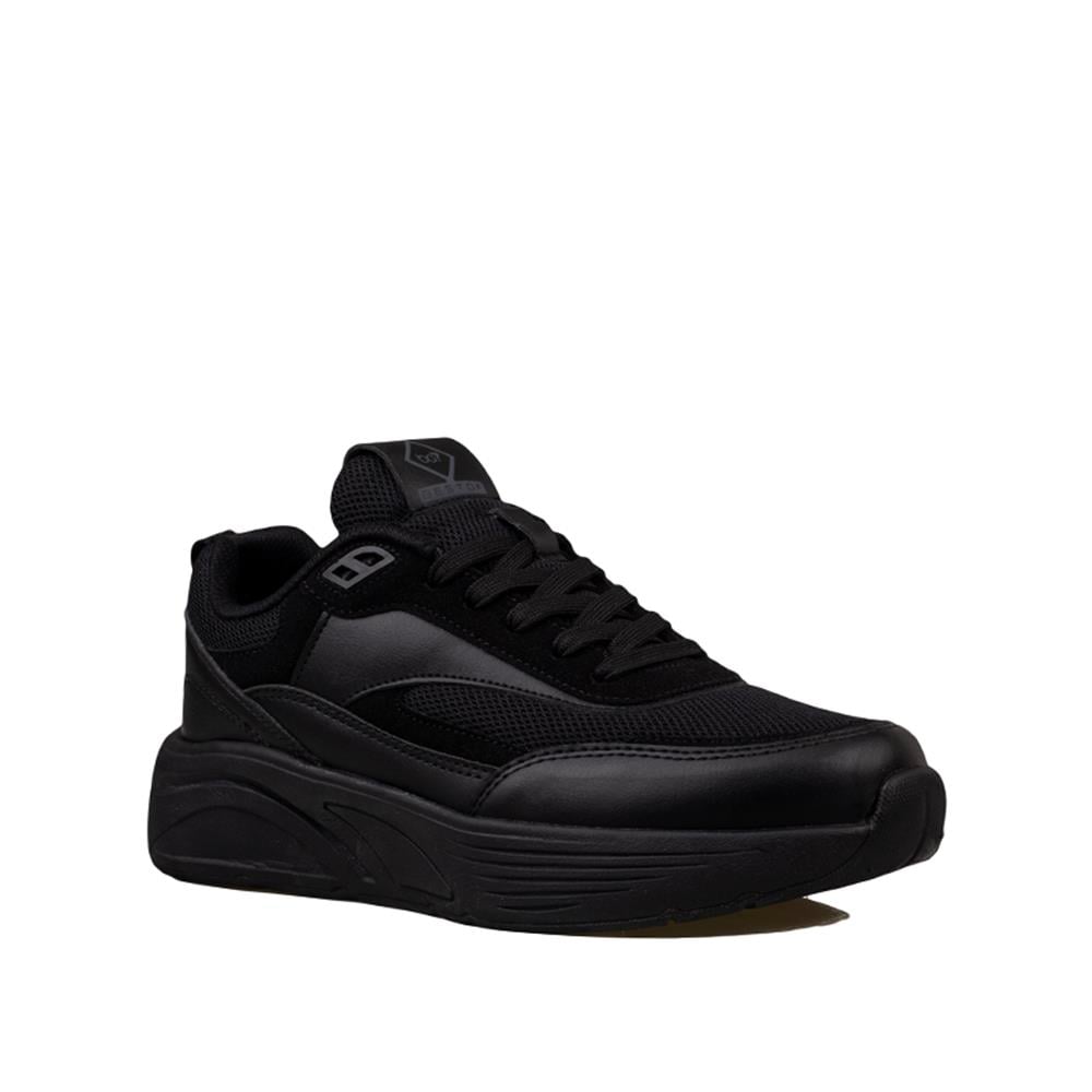 Trend Adımlar Siyah  Unisex Kalın Taban Comfortable Sneaker